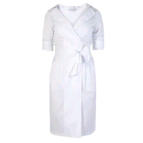 Jennifer Tattanelli Casini Pachira Wrap Sheath Dress Size 42 US 6 - Picture 1 of 13